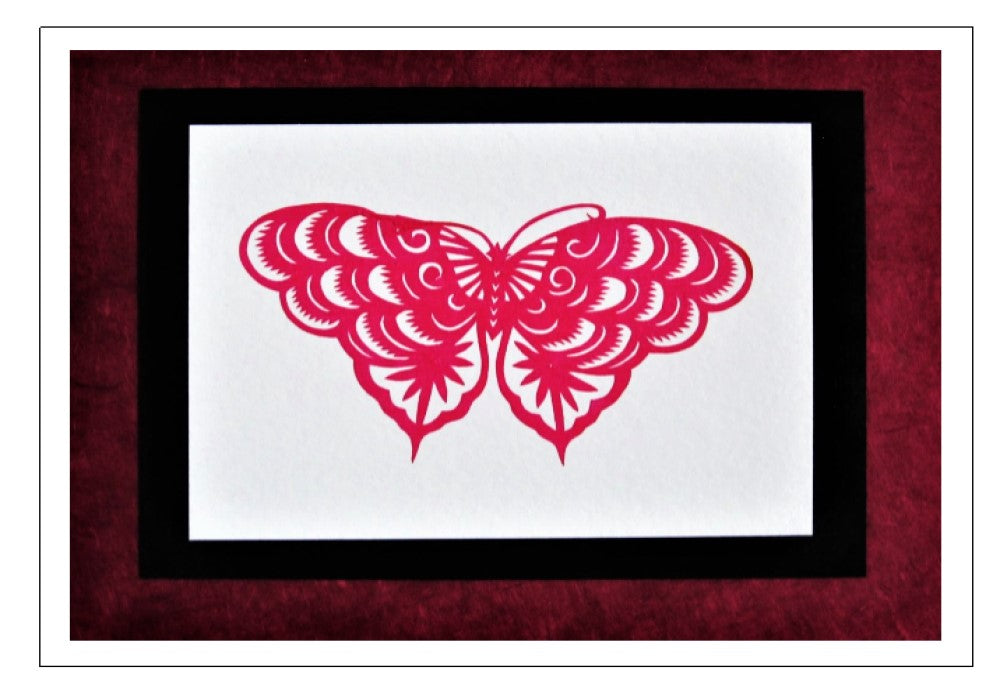 Butterfly Paper Cut Greeting Card (with Envelope) - CFA2
