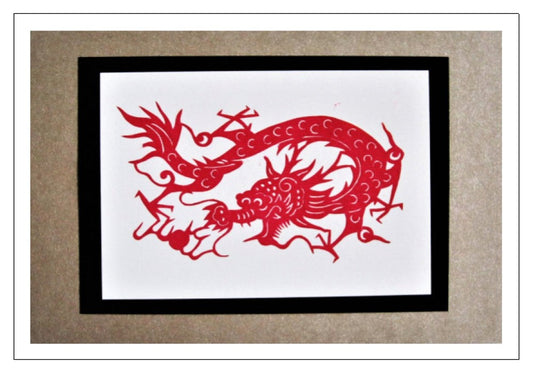 Dragon Papercut Greeting Card w/Envelope -CFA12
