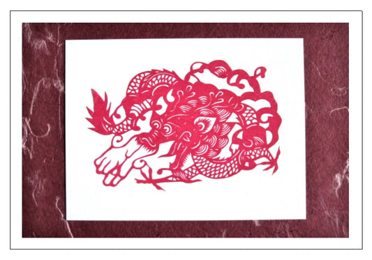 Dragon Papercut Greeting Card w/Envelope -CFA16