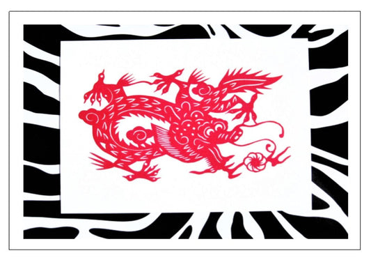 Dragon Papercut Greeting Card w/Envelope -CFA17